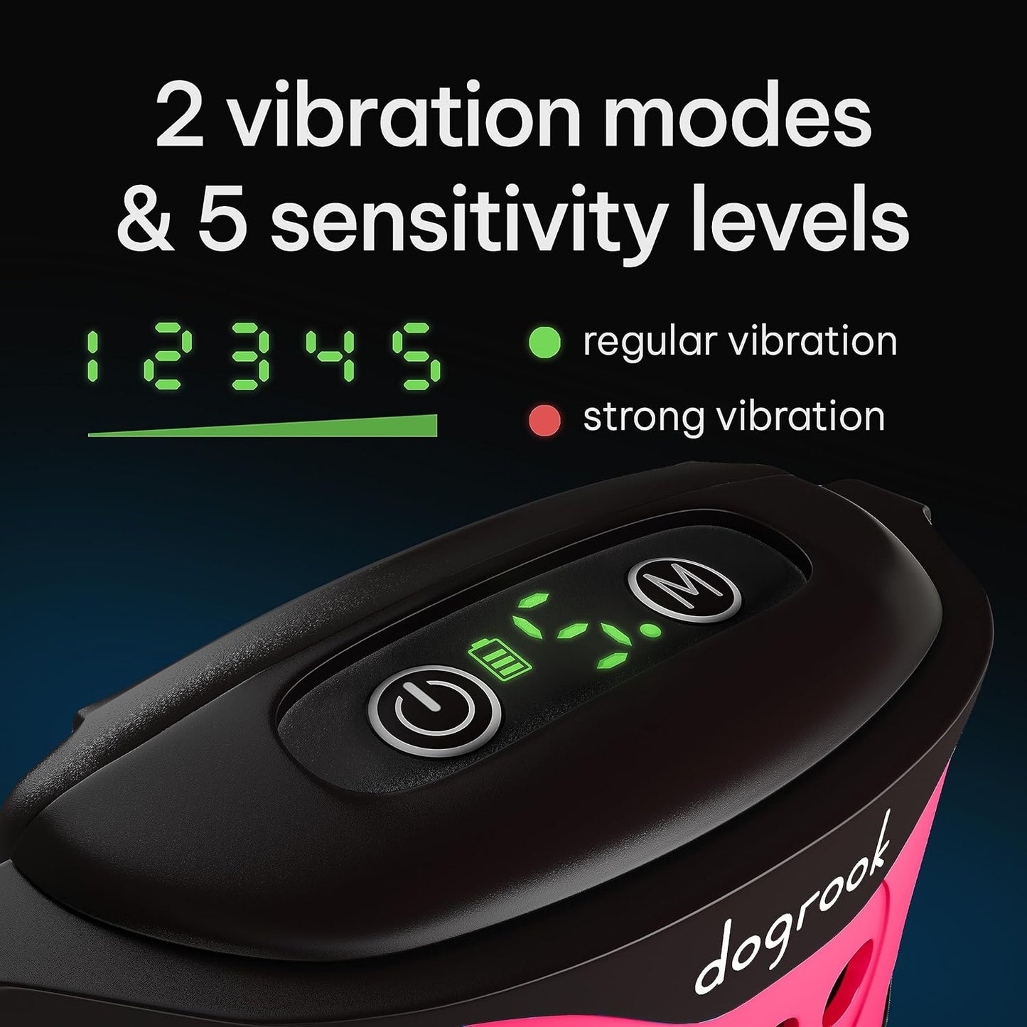 Rechargeable Waterproof Smart Anti-Bark Collar for Dogs - No Shock Design with 5 Sensitivity Levels for Small, Medium, and Large Breeds
