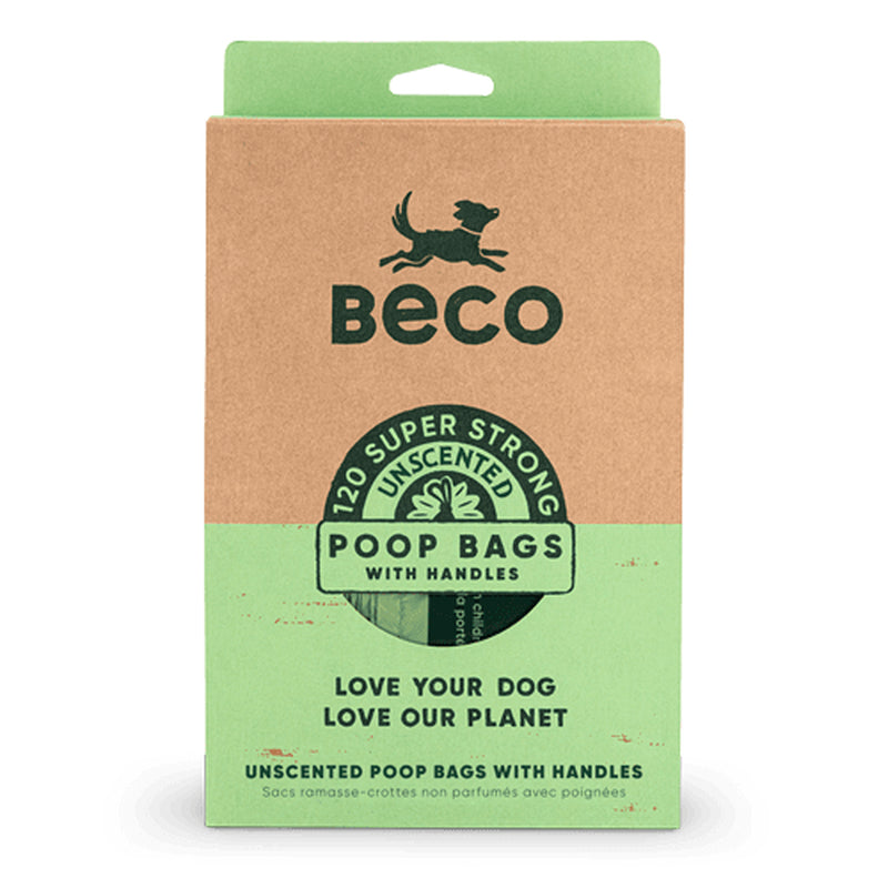 Beco Unscented Dog Waste Bags - Durable, Leak-Proof, Large Capacity
