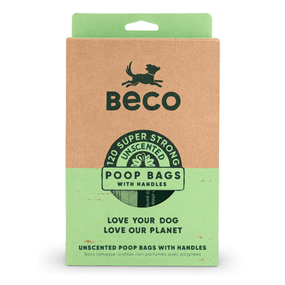Beco Unscented Dog Waste Bags - Durable, Leak-Proof, Large Capacity