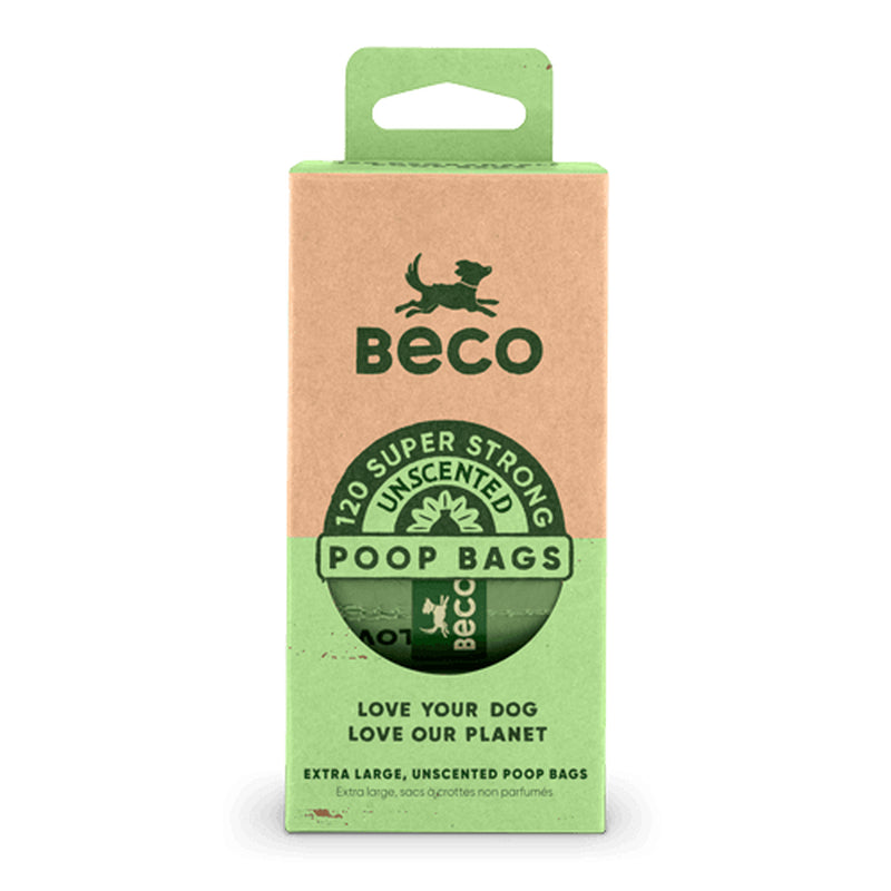 Beco Unscented Dog Waste Bags - Durable, Leak-Proof, Large Capacity