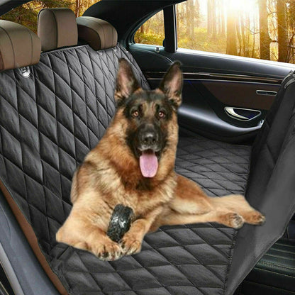 Premium Waterproof Hammock-Style Back Seat Cover for Pets - Dog and Cat Auto Protector