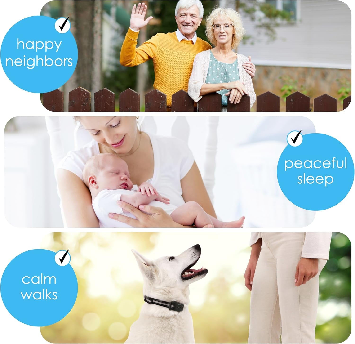 Rechargeable Waterproof Smart Anti-Bark Collar for Dogs - No Shock Design with 5 Sensitivity Levels for Small, Medium, and Large Breeds